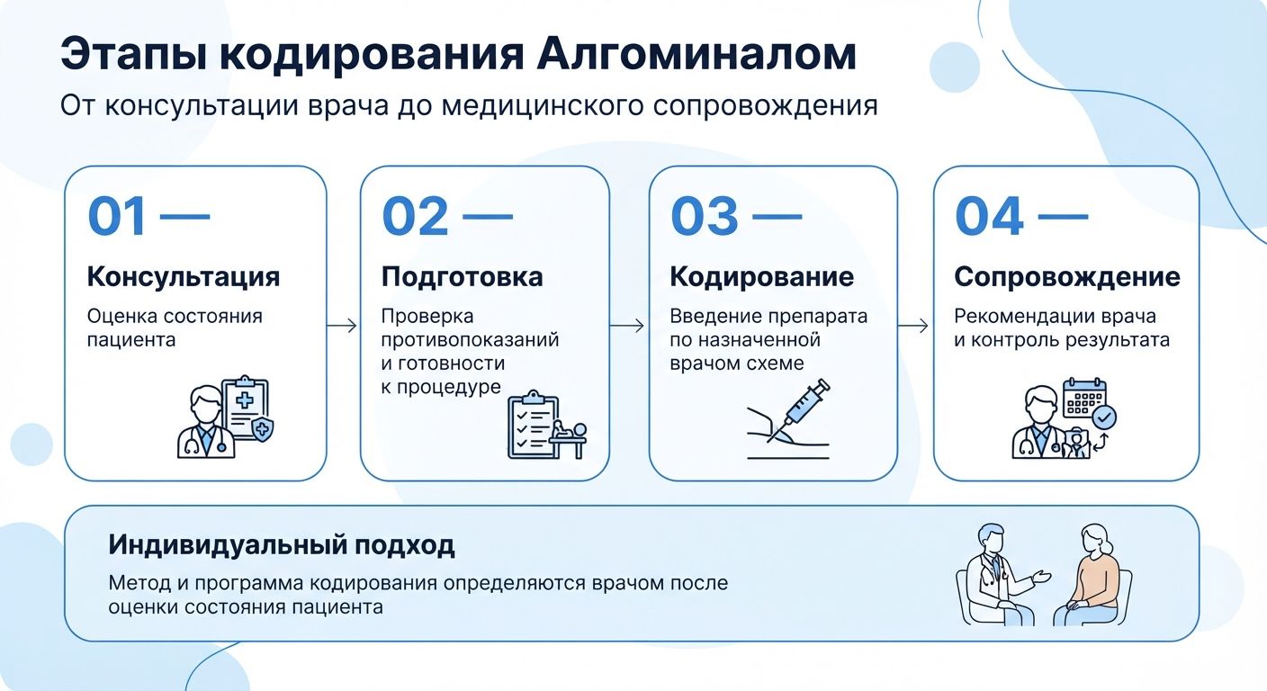 Кодирование препаратом «Алгоминал» в Лермонтове инфографика