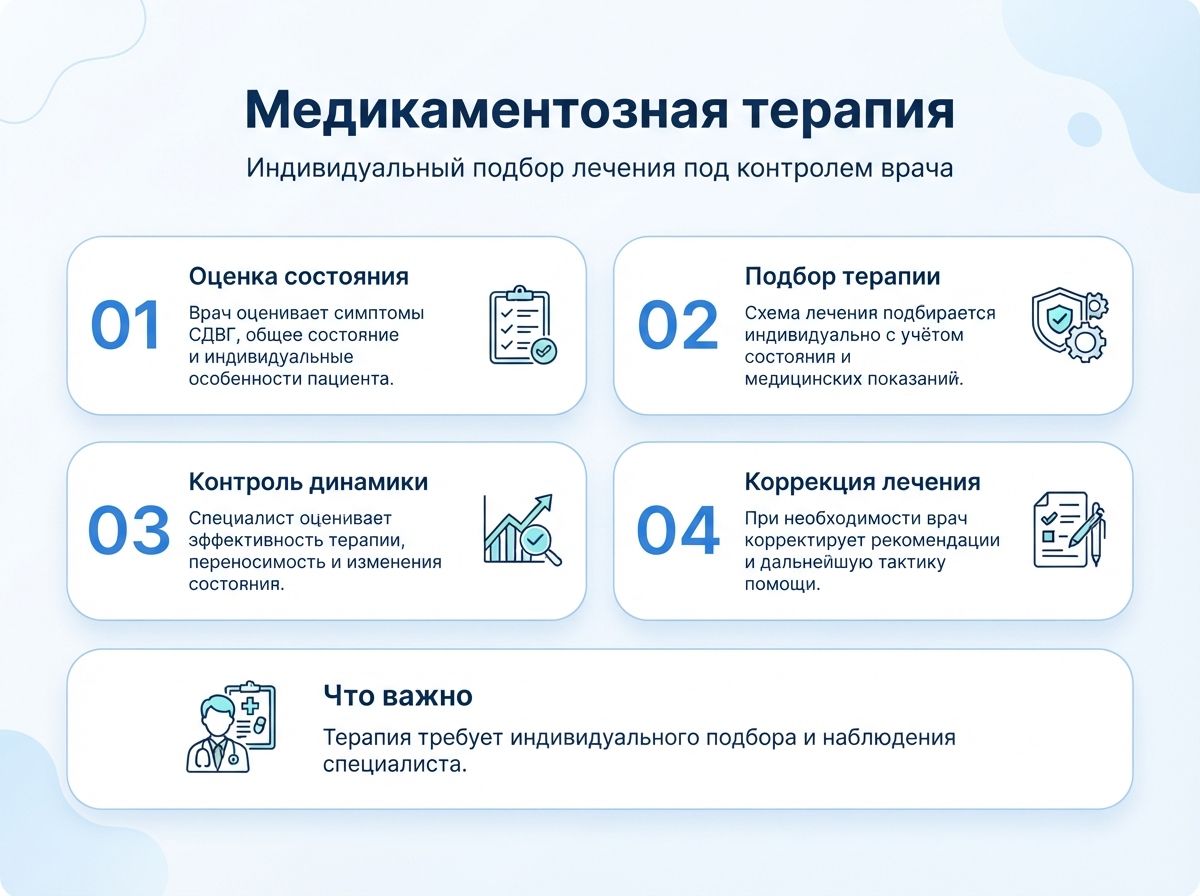 Лечение СДВГ в Лермонтове у детей и взрослыхинфографика